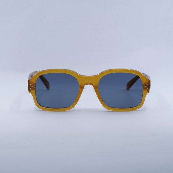 🕶️ New Celine CL40266U 47V Sunglasses - Milky Honey Frame, Blue Lenses - Picture 2 of 10